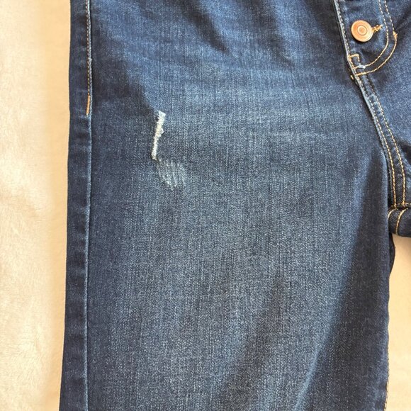 No Boundaries Womens High-Rise Button-Fly Distressed Skinny Jeans Junior Size 11 - Picture 7 of 13
